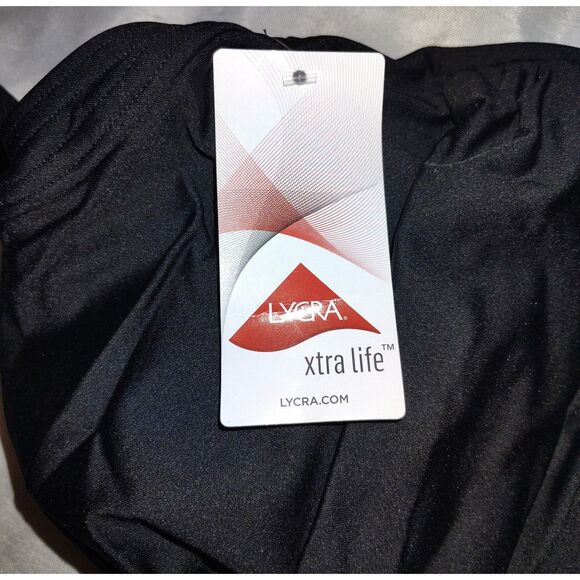 NWT Lands' End V-Neck Wrap Underwire Tankini Swimsuit Top Size 12 UPF 50 Beach - Picture 5 of 8